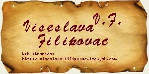 Višeslava Filipovac vizit kartica